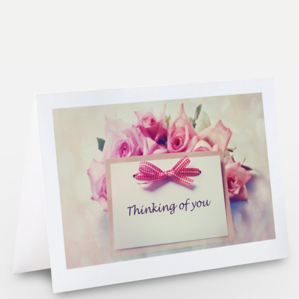 Image of Missyou Pink Roses Greeting card