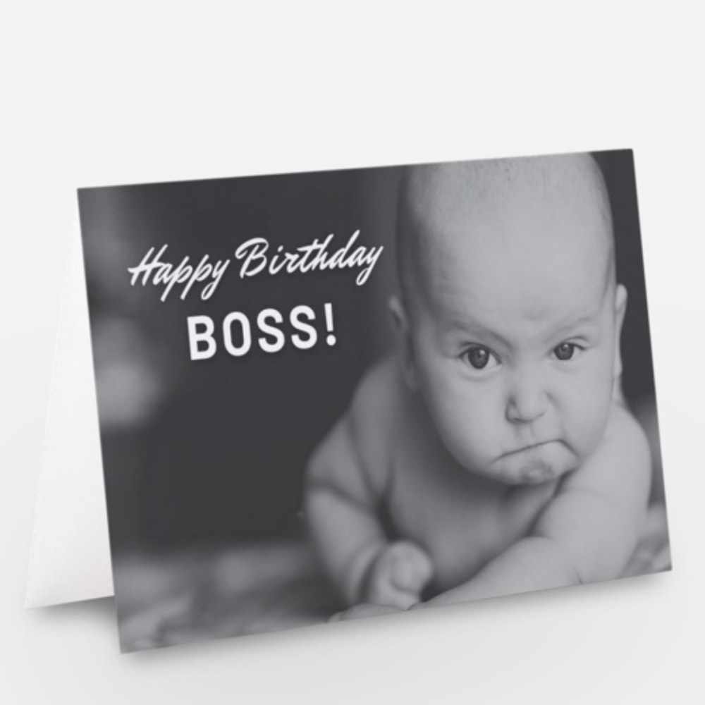 Image of Corporate Birthday Baby Boss greeting card