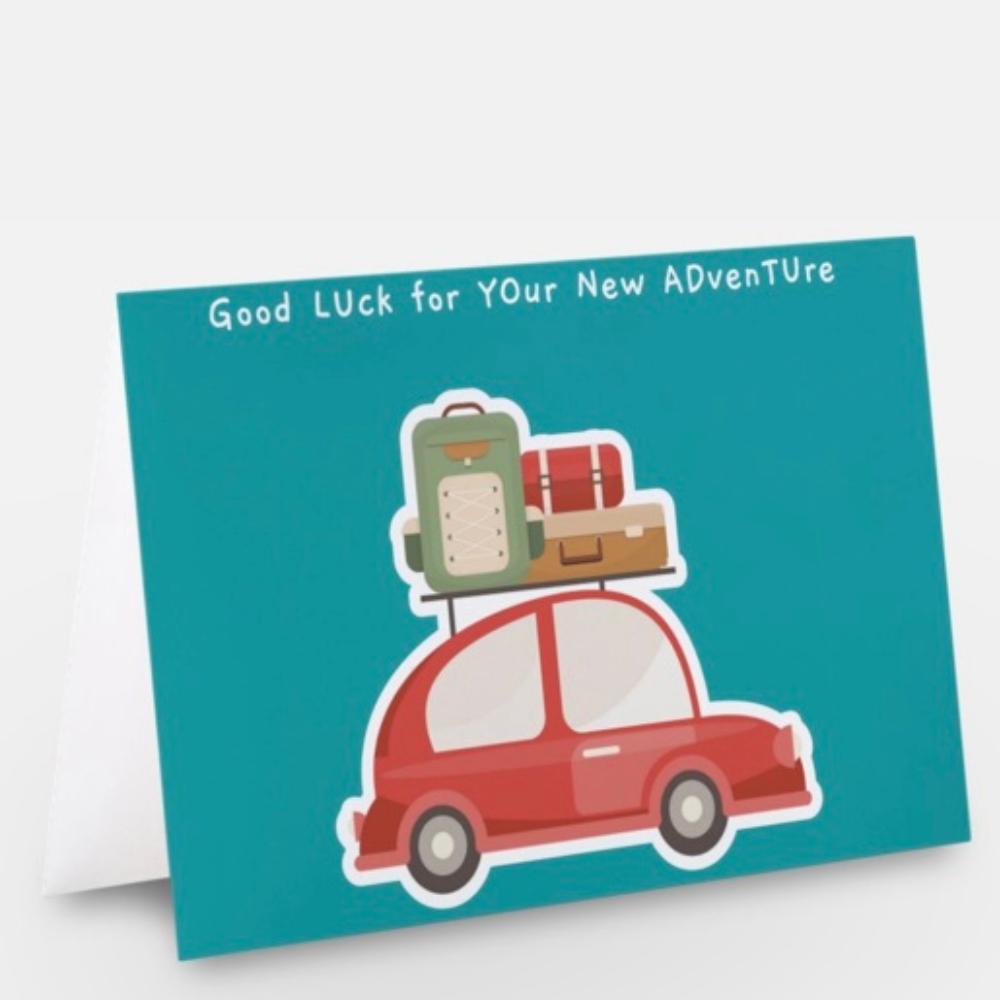 Image of Corporate Goodluck new adventure greeting card